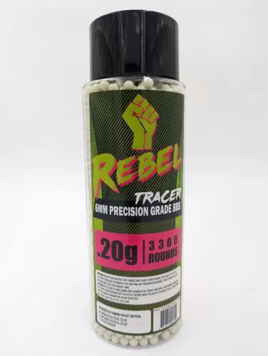 Rebel Precision 6mm Tracer BBs 3300ct Bottle - 0.2g