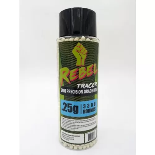 Rebel Precision 6mm Tracer BBs 3300ct Bottle - 0.25g