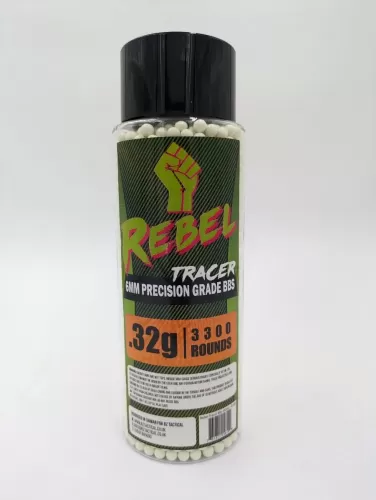 Rebel Precision 6mm Tracer BBs 3300ct Bottle - 0.32g